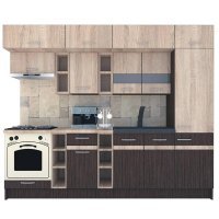 Bucatarie BIGMAR 270 A  Wenge /  Stejar Sonoma